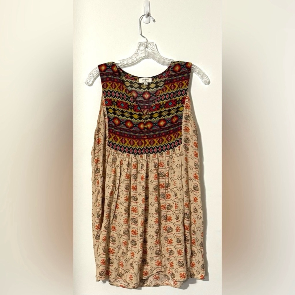 Umgee Tank Top Southwestern Aztec, L